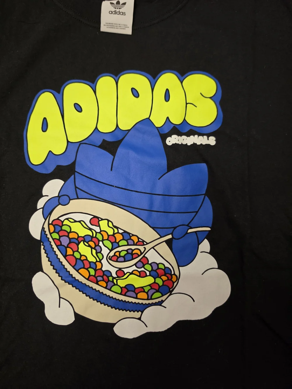 Adidas Mens Graphic Tee Bundle — Cream, Light Blue, Red, Black Sz XL